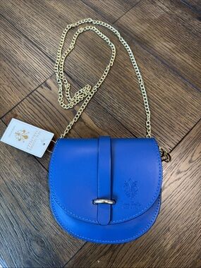 Vera Pelle Mini Chain Crossbody Bag NWT